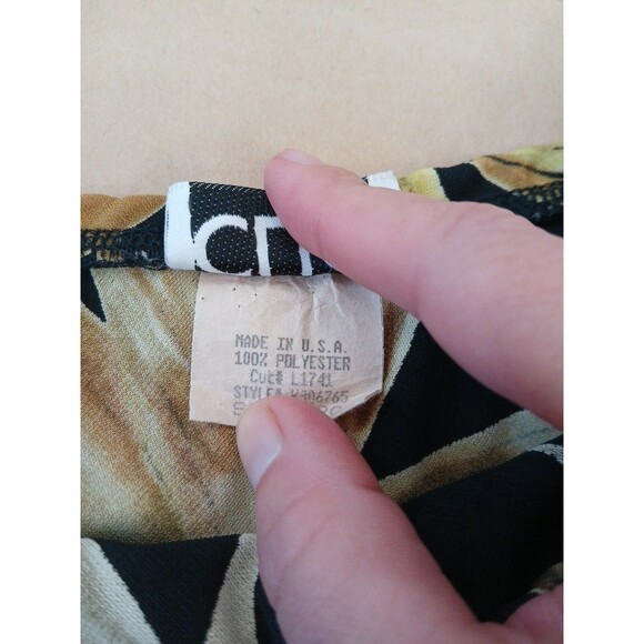 Vintage 90s Clio Knee Length Skirt Large Dark Floral Whimsical Whimsigoth - Picture 5 of 6